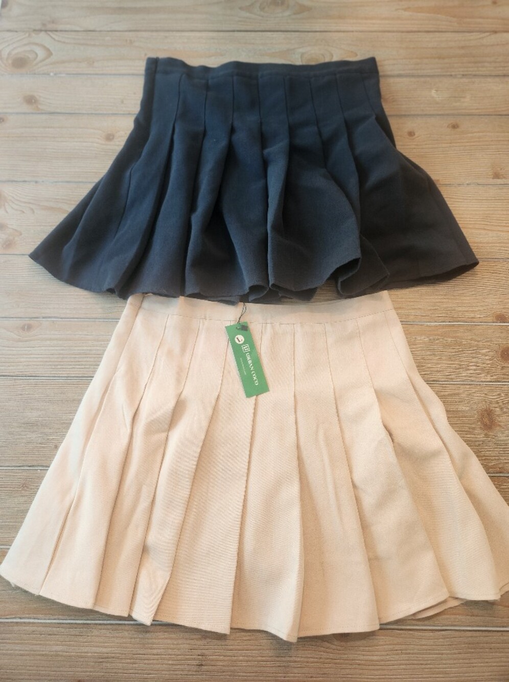 Girl's Pleated Skort - Navy and Tan Bundle of 2 Urban CoCo size Large